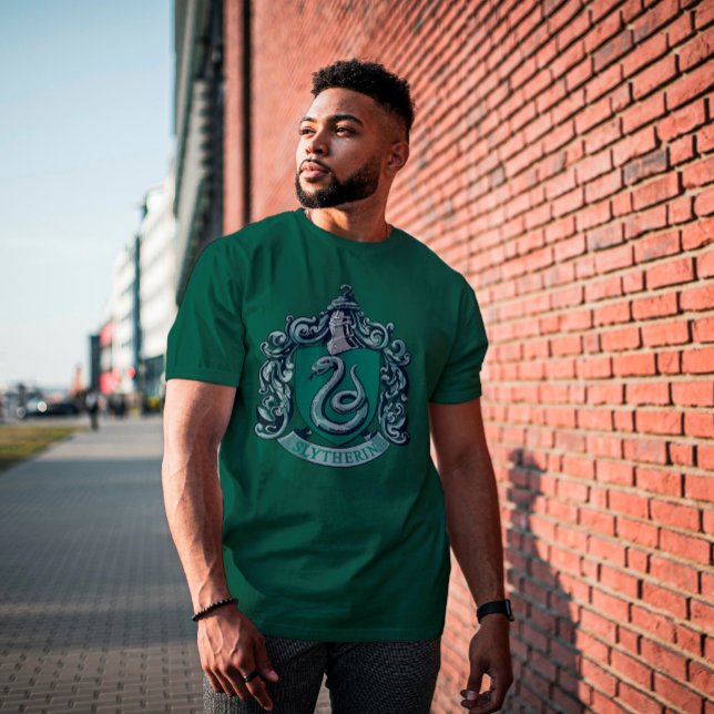 Camiseta Harry Potter | Brasão de Slytherin Verde (Criador carregado)