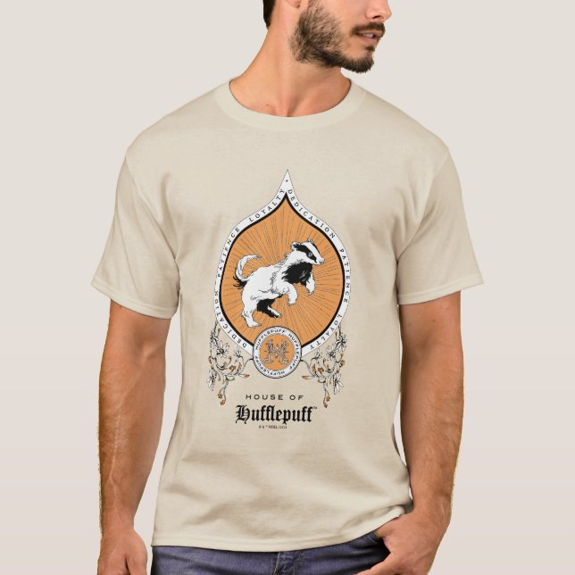 Camiseta HARRY POTTER™ | Desenho Delicado HUFFLUFF™ Crest (Frente)