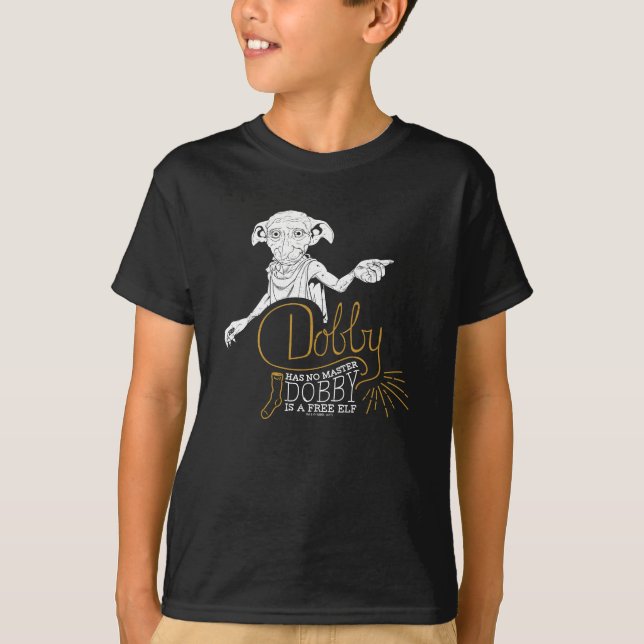 Camiseta Harry Potter| Dobby Não Tem Mestre (Frente)