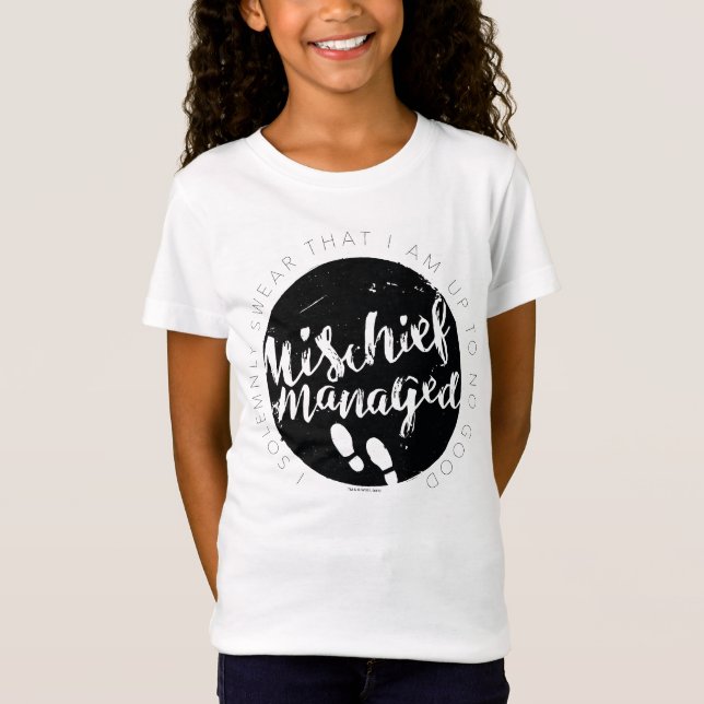 Camiseta Harry Potter | Encantamentos de Tipografia do Mapa (Frente)