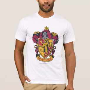 Camiseta Harry Potter   Gryffindor Crest Dourado e Vermelho