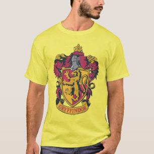 Camiseta Harry Potter  Gryffindor Crest Dourado e Vermelho