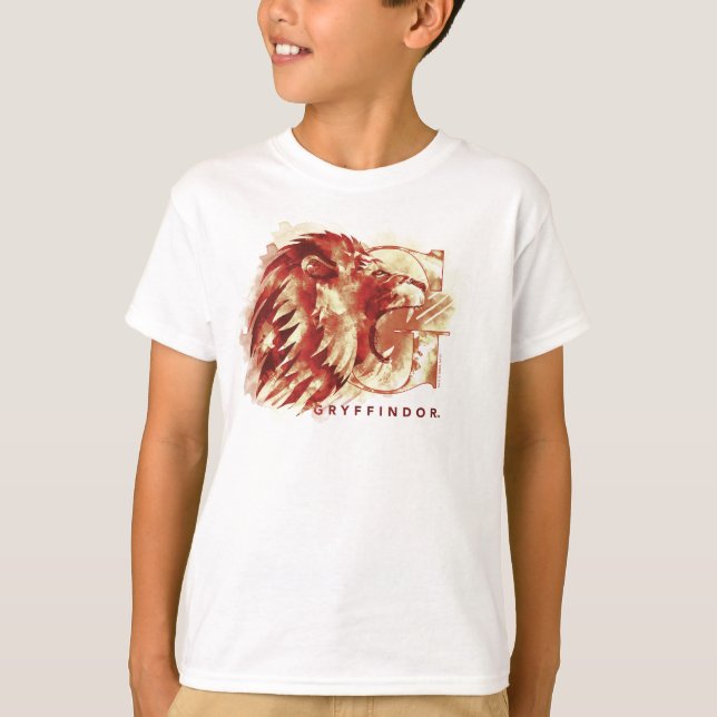 Camiseta Harry Potter | GRYFFINDOR™ Lion Watercolor (Frente)