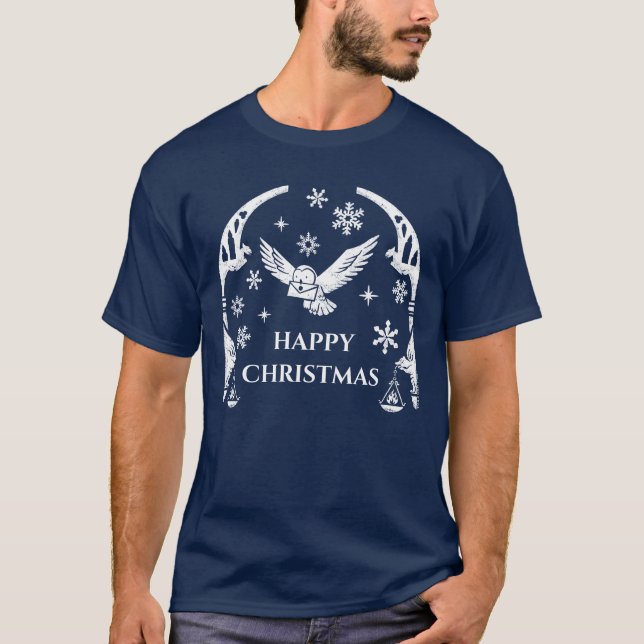Camiseta HARRY POTTER™ Hedwig com a Letra Holiday (Frente)
