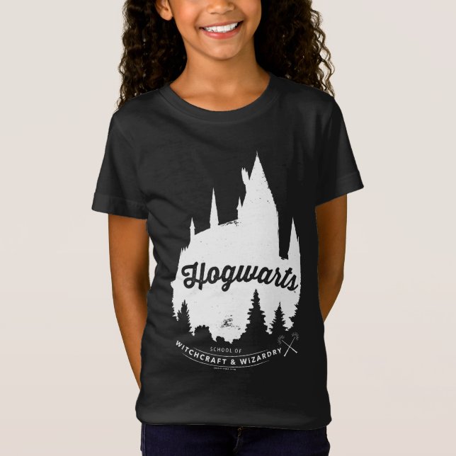 Camiseta Harry Potter | HOGWARTS™ Castle Typography (Frente)