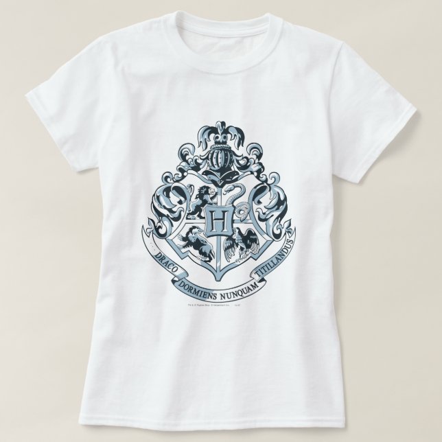 Camiseta Harry Potter| Hogwarts Crest - Azul (Frente do Design)