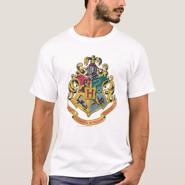 Camiseta Harry Potter | Hogwarts Crest - Full Color (Frente)