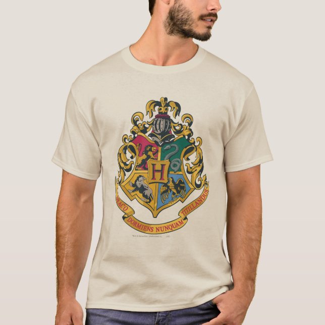 Camiseta Harry Potter | Hogwarts Crest - Full Color (Frente)