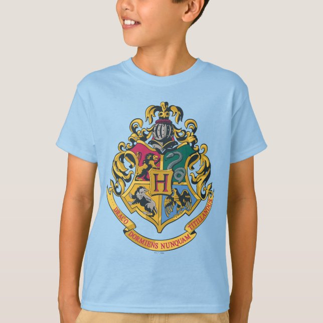 Camiseta Harry Potter | Hogwarts Crest - Full Color (Frente)