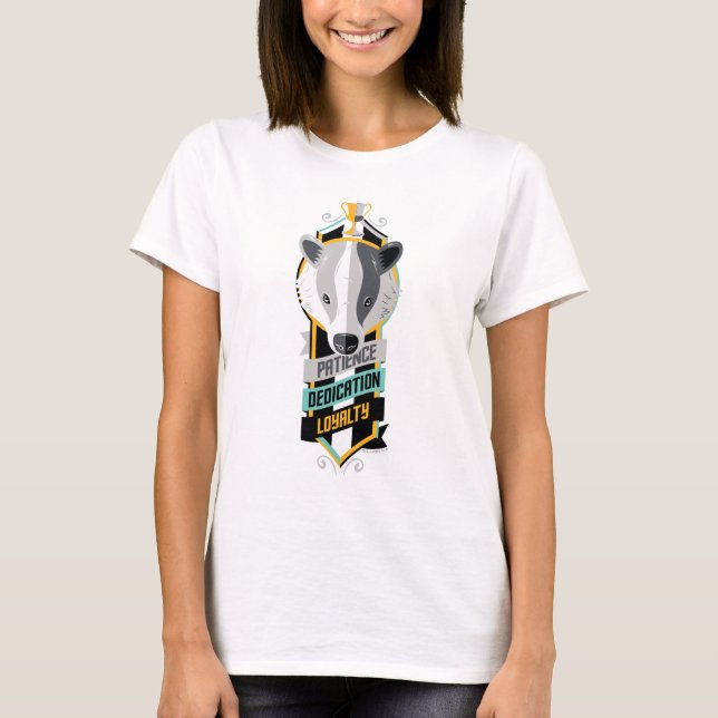 Camiseta Harry Potter| HUFFLEPUFF™ House Traits Sigil (Frente)
