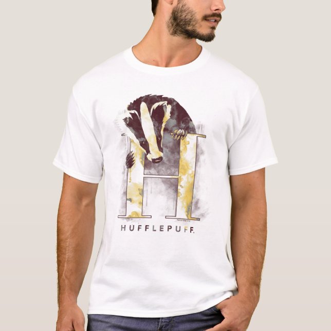 Camiseta Harry Potter | HUFFLUFF™ Badger Watercolor (Frente)