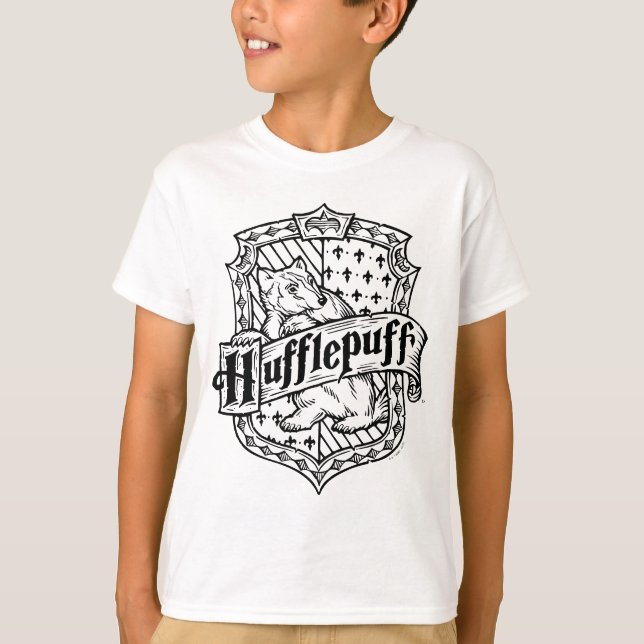 Camiseta HARRY POTTER™ HUFFLUFF™ Line Art Crest T-Shirt (Frente)