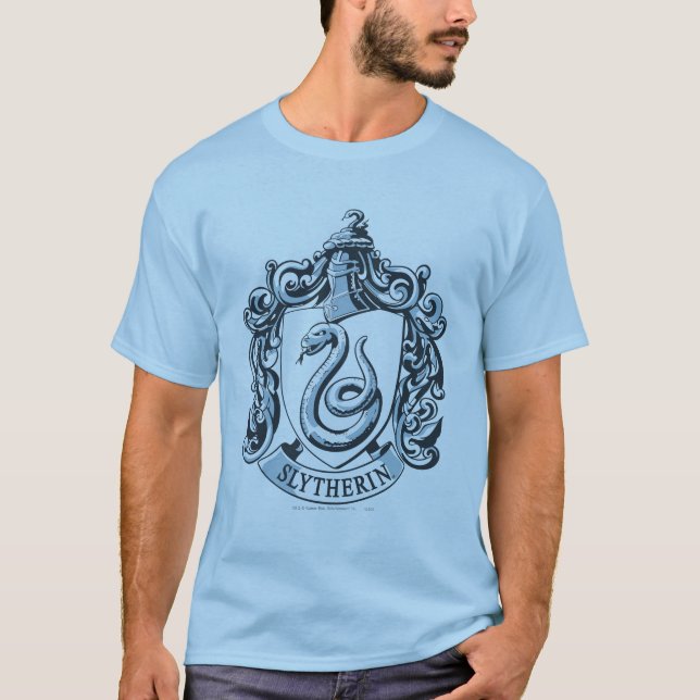 Camiseta Harry Potter | Paixão De Slytherina - Azul De Gelo (Frente)