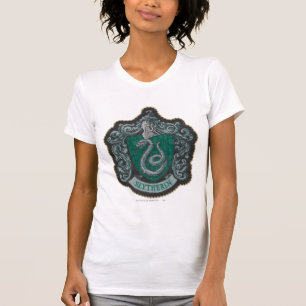 Camiseta Harry Potter Retro Brasão Poderoso de Slytherin