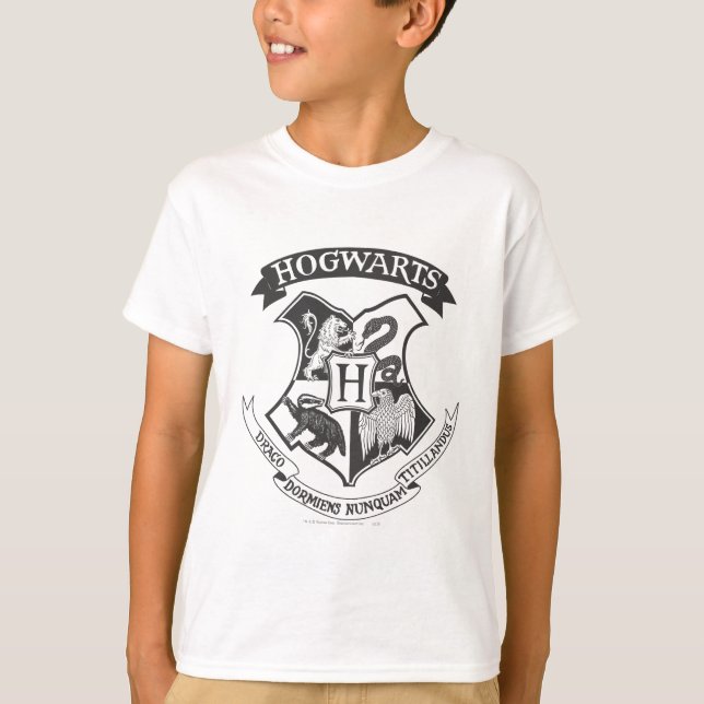 Camiseta Harry Potter | Retro Hogwarts Crest (Frente)