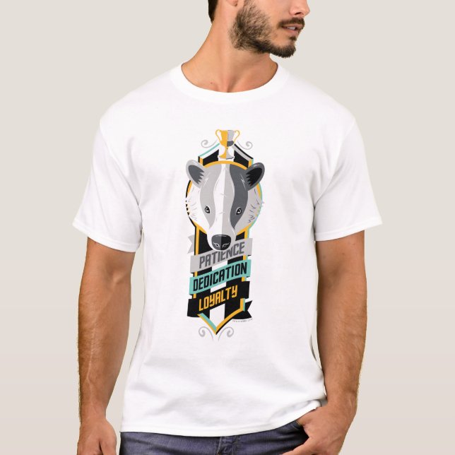 Camiseta Harry Potter | Símbolo das Características da Casa (Frente)