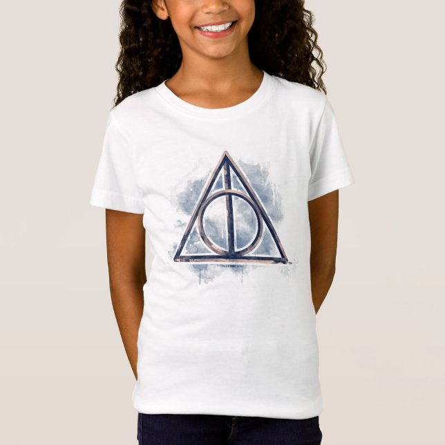 Camiseta Harry Potter | Símbolo das Relíquias da Morte em A (Frente)