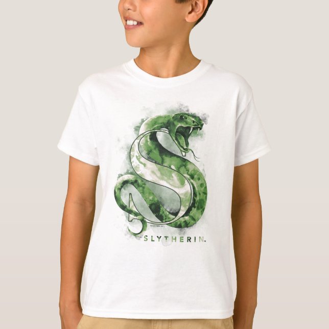 Camiseta Harry Potter | SLYTHERIN™ Cobra Aquarela (Frente)