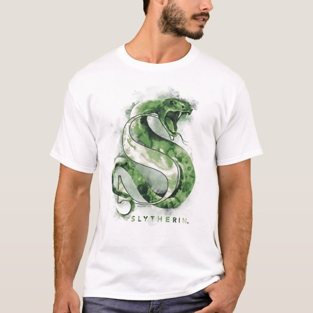 Camiseta Harry Potter | SLYTHERIN™ Cobra Aquarela (Frente)