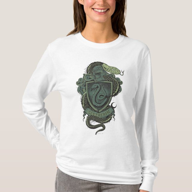 Camiseta Harry Potter | Slytherin Crest (Frente)