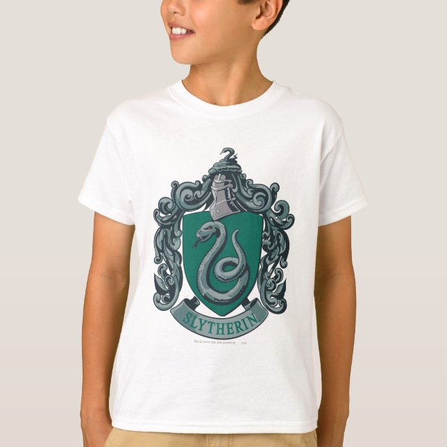 Camiseta Harry Potter| Slytherin Crest Green (Frente)