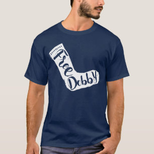 Camiseta Harry Potter Tipografia Sock "Free Dobby"