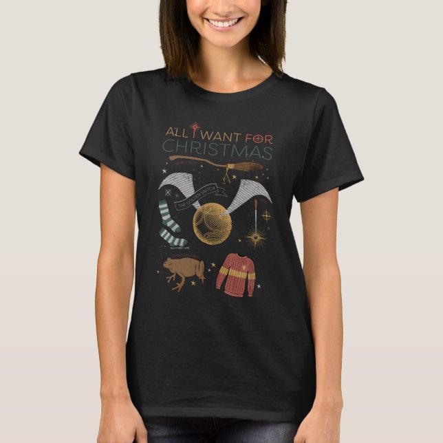 Camiseta HARRY POTTER™ Tudo Que Eu Quero Para o Natal (Frente)