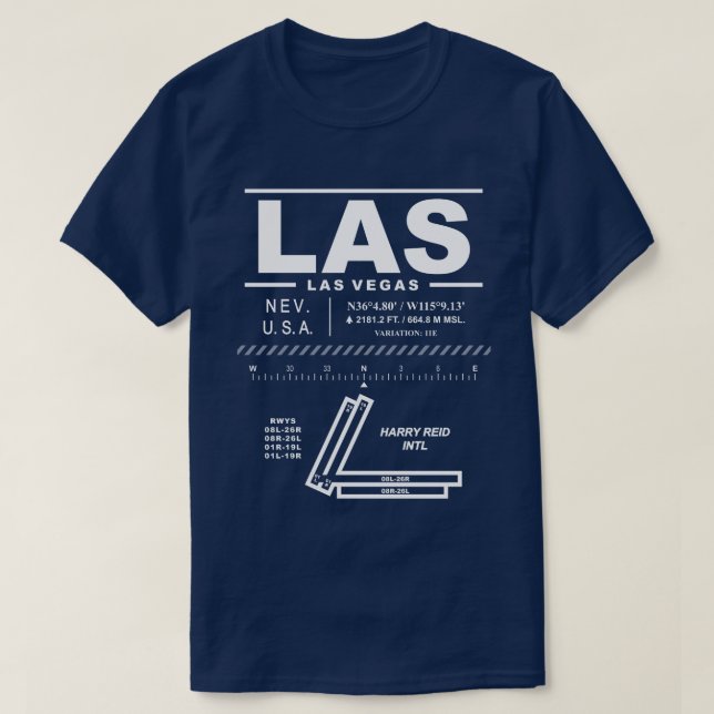 Camiseta Harry Reid Aeroporto Internacional LAS T-Shirt (Frente do Design)