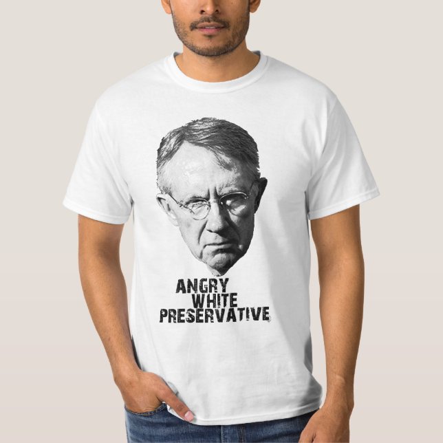 Camiseta Harry Reid: Preservativo branco irritado (Frente)