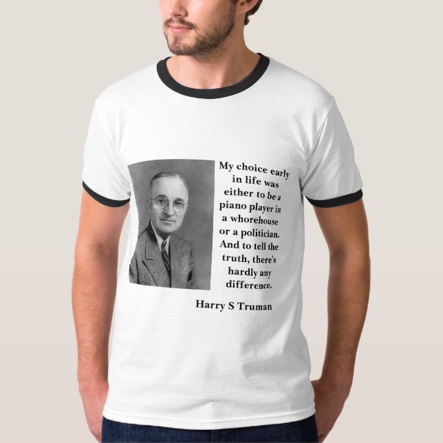 Camiseta Harry Truman em políticos e em Whorehouses (Frente)