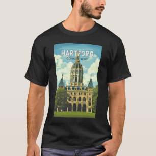 Camiseta Hartford Connecticut Viagem Arte Vintage