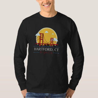 Camiseta Hartford CT Golden Gate Bridge Bad Geography Stupi