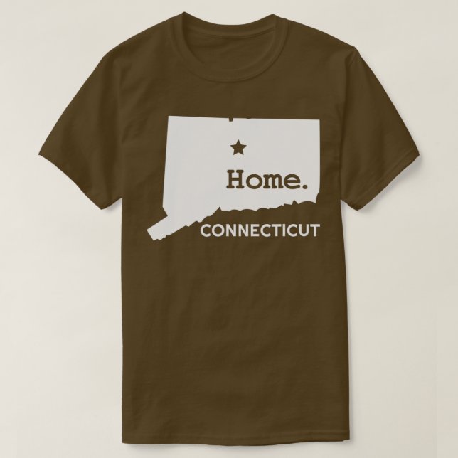 Camiseta Hartford CT New England Silhouette State of Connec (Frente do Design)