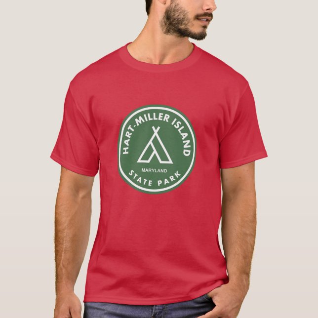 Camiseta HartMiller Island State Park Maryland Tent (Frente)