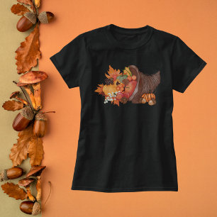 Camiseta Harvest Cornucopia Watercolor