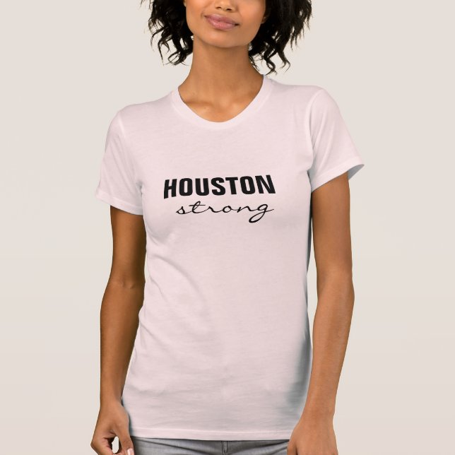 Camiseta harvey do furacão forte de houston texas (Frente)