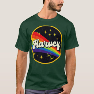 Camiseta Harvey Rainbow No Estilo De Vintage Espacial