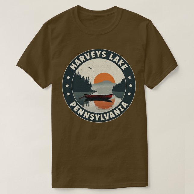 Camiseta Harveys Lake Pennsylvania Sunset (Frente do Design)