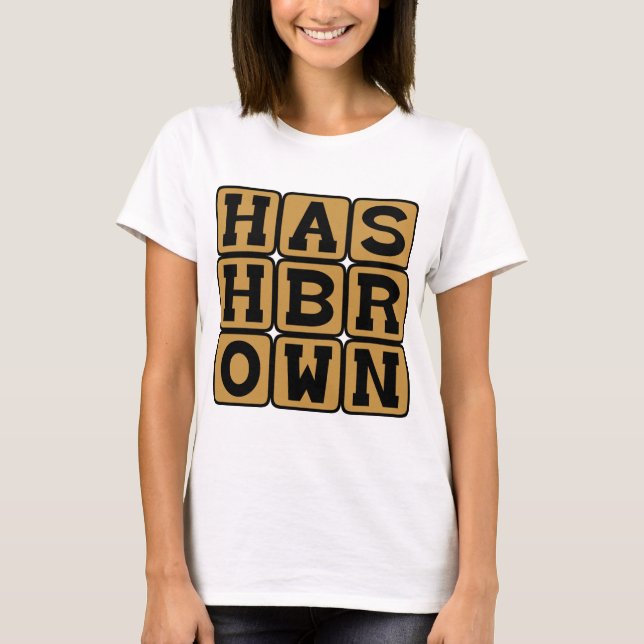 Camiseta Hash Brown, Batata Doce de Breakfast (Frente)
