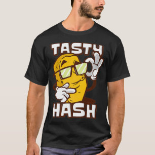 Camiseta Hash Sorridente Provoca Comida Café da Manhã Hash