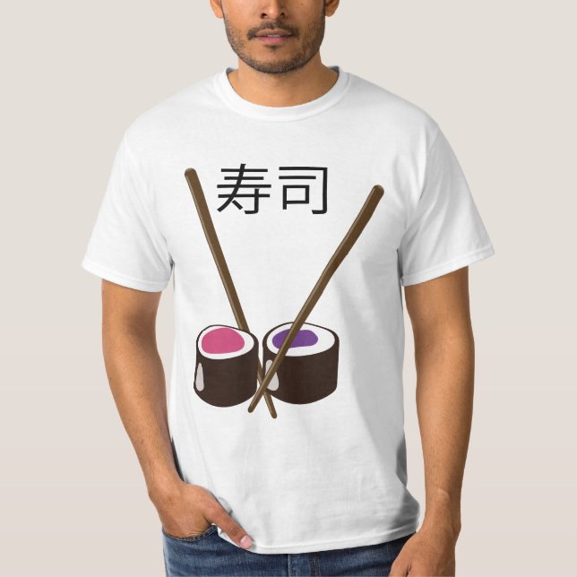 Camiseta Hashis de Sushi Japonês (Frente)