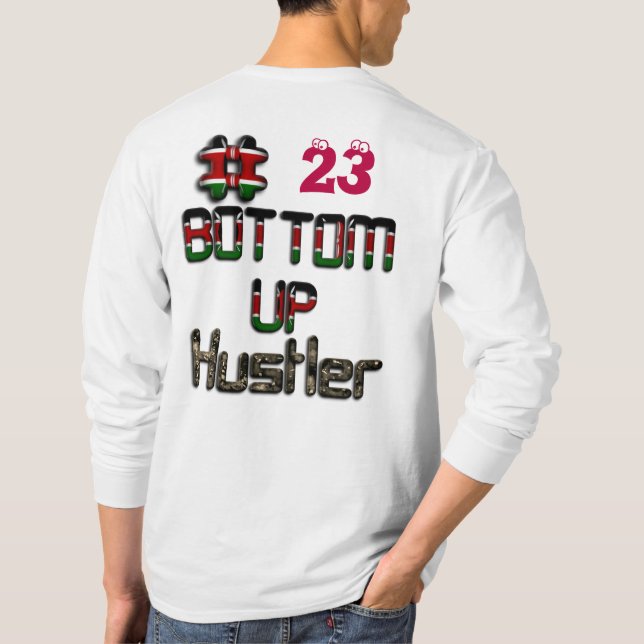 Camiseta Hashtag 3D do Quênia ao vivo Grande (Verso)