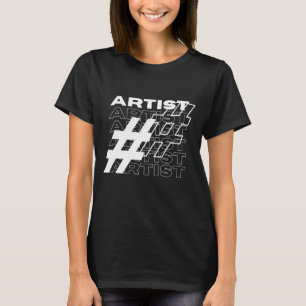 Camiseta Hashtag Artist Typoografia