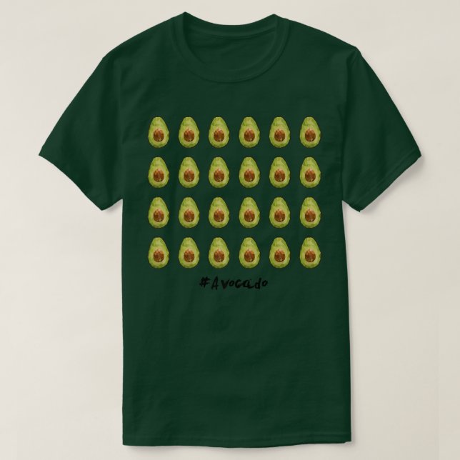 Camiseta Hashtag Avocado do LowPolyArt (Frente do Design)