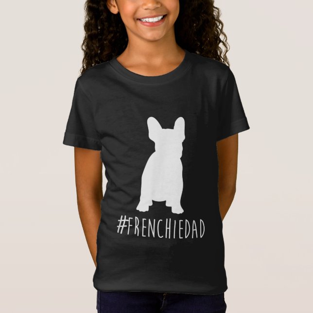 Camiseta hashtag frenchie pai francês buldog pai (Frente)