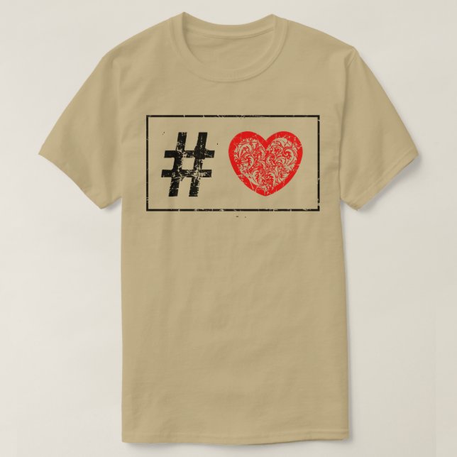 Camiseta Hashtag Love (Frente do Design)