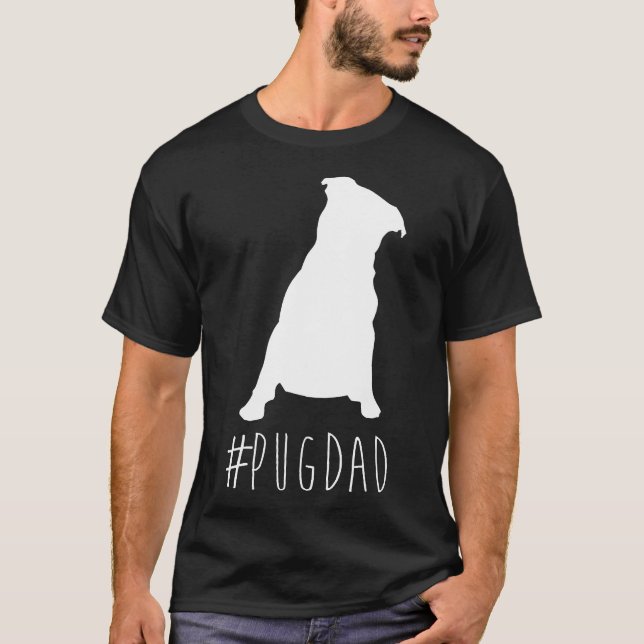 Camiseta Hashtag Pug Dad Pugdad (Frente)
