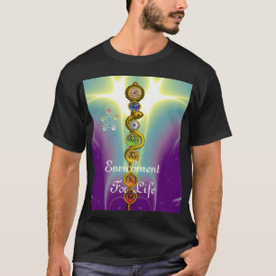 CAMISETA HASTE DE ASCLEPIUS 7 CHAKRAS, IOGA, ENERGIA