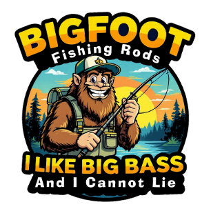 Camiseta Hastes de Bigfoot eu gosto de Bass grande