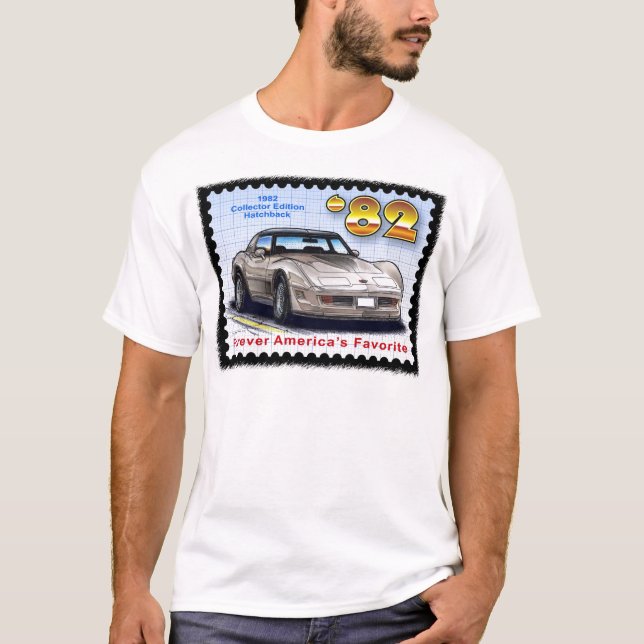 Camiseta Hatchback 1982 da edição do coletor Corveta (Frente)